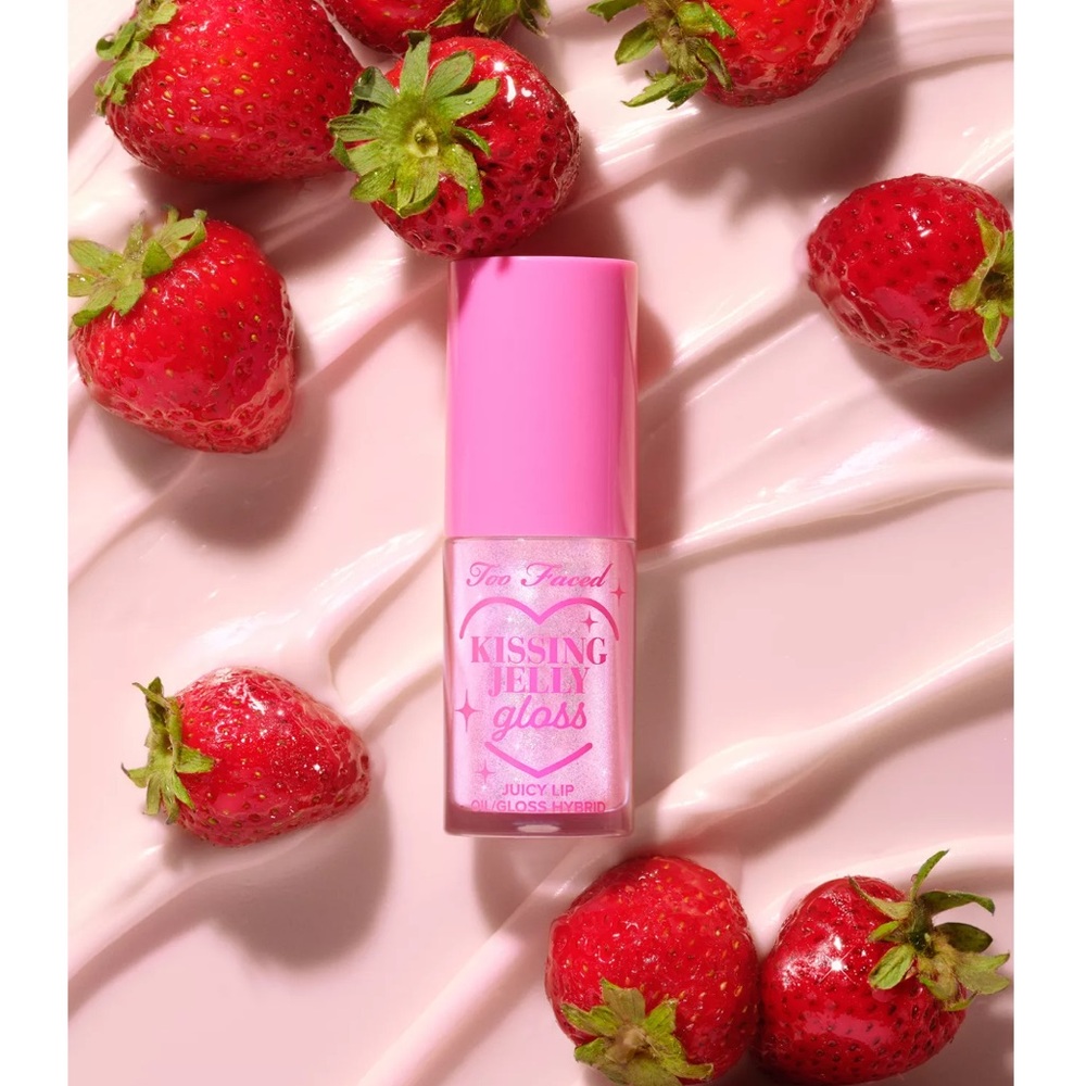 New Too Faced Kissing Jelly Gloss | Strawberry Frosting